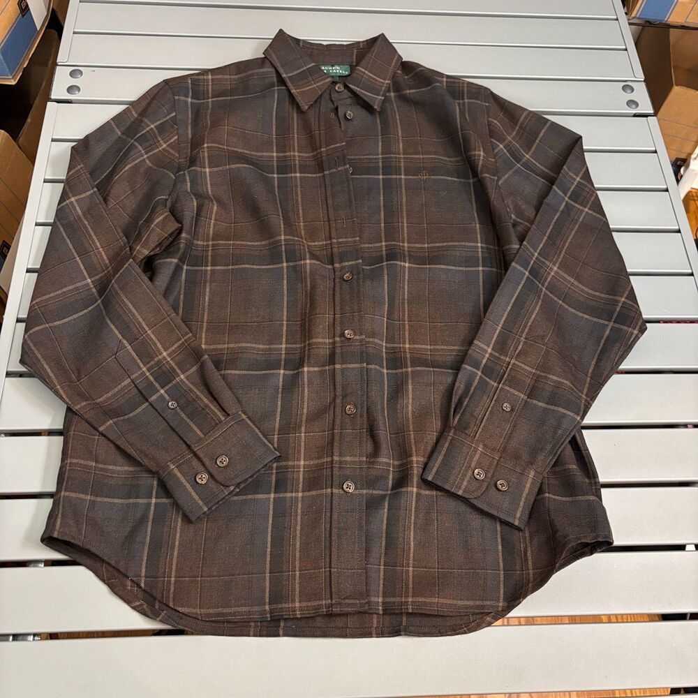Lauren Ralph Lauren 2 Piece Shirt & Pants Womens M/8 Brown Plaid Wool Button Up - Picture 4 of 16